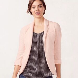 Lauren Conrad Peach Textured Blazer
